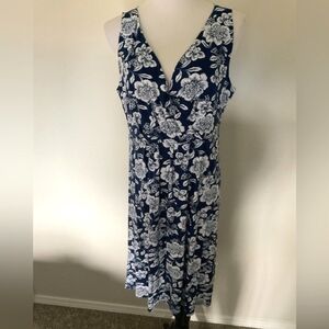St John Bay XL Sleeveless Floral Dress